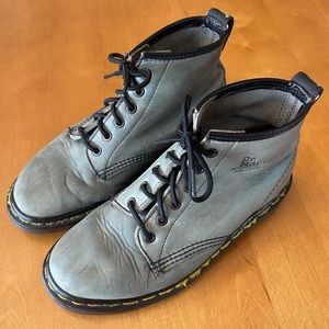 Vintage Rare 90s Dr Martens AirWair 6-eye Blue-green smooth leather